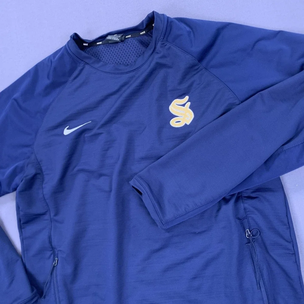 Nike Jacket Men LG Sacramento State Hornets Swoosh Quarter‎ Zip Pullover Pockets